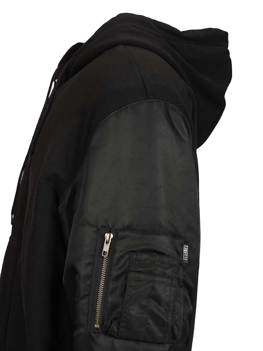 Mm6 Maison Margiela Hooded Jacket Jackets - Black | 4be70b42dee1a4e83037fa04362d5bda48f2a3dd