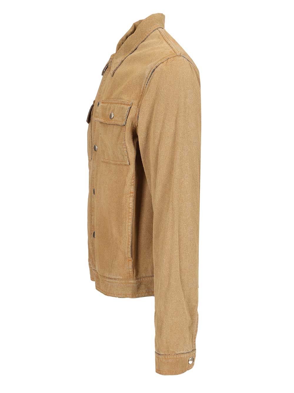 Mm6 Maison Margiela Trucker Jacket Jackets - Beige | 9394c9c2264167ac96fdb3b999242af3792cc5e0