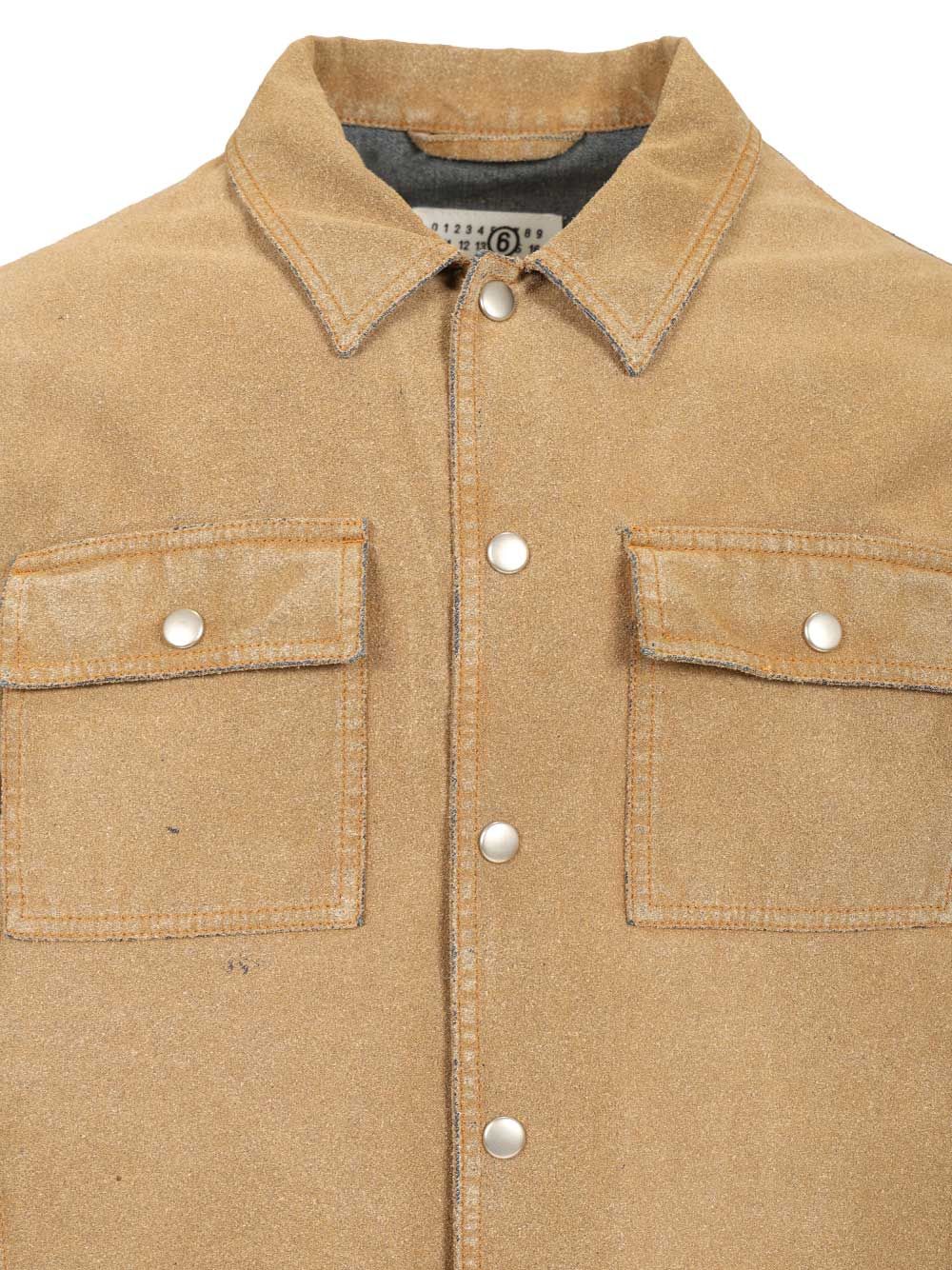 Mm6 Maison Margiela Trucker Jacket Jackets - Beige | d01df303433980f47206ca322c717b7f4186a78e