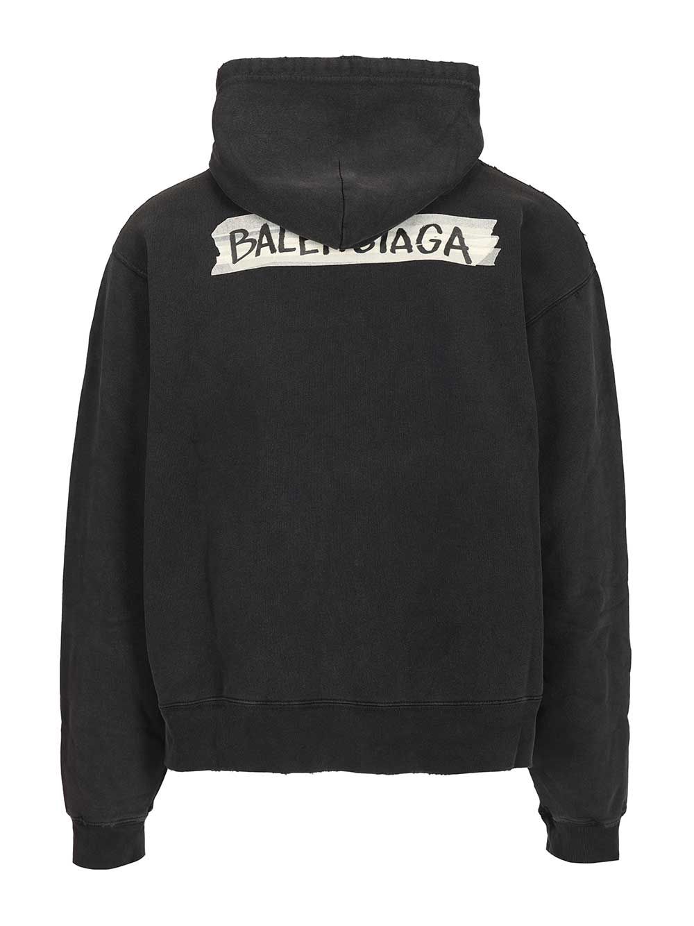 Balenciaga Masking Tape Sweatshirts - Black | 1987fe982ec5a61813c00bc3c9d6ae8b549ed440