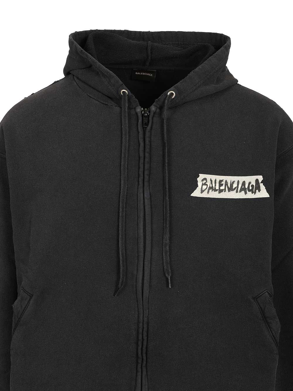 Balenciaga Masking Tape Sweatshirts - Black | 8fdb983086ffa1a6bc827850d126d4e08bc2293a