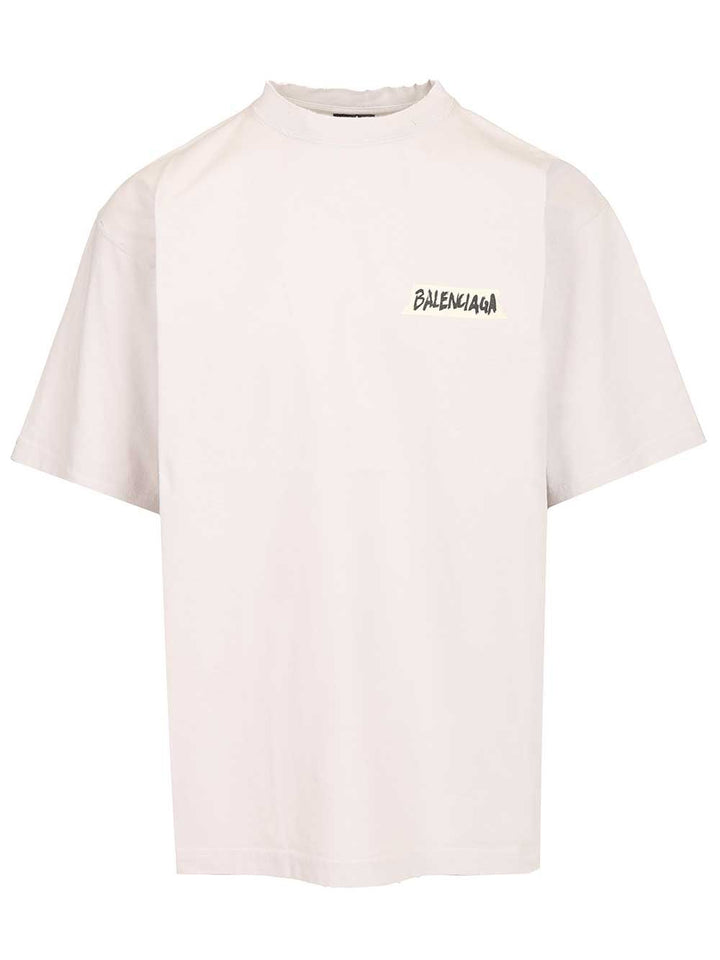 Balenciaga Masking Tape T-Shirt - White | cc122183994c86e3136d6b4a6a62f1909b29f3ca