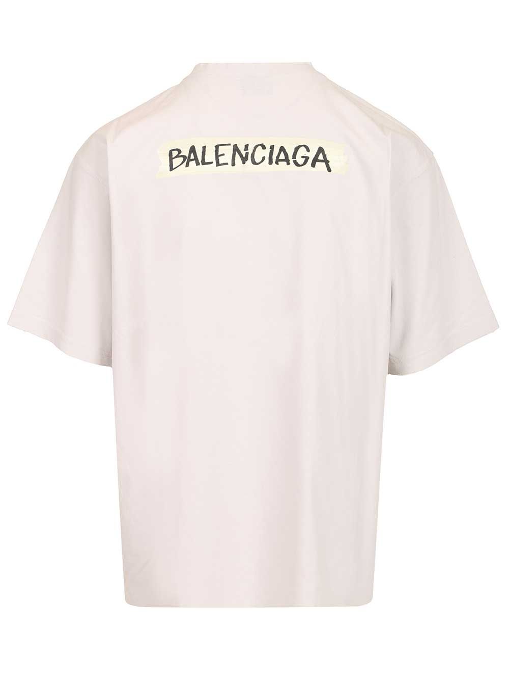 Balenciaga Masking Tape T-Shirt - White | 7755a64a711047704328280fa54ac4850ae6289c
