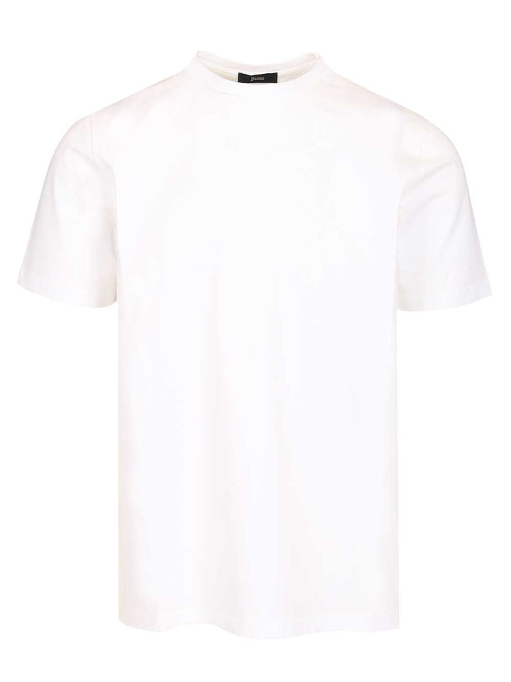 Herno Crew Neck T-Shirt - White | 43e0590e60f2a393c84accd7fd29bbbebdc0f018