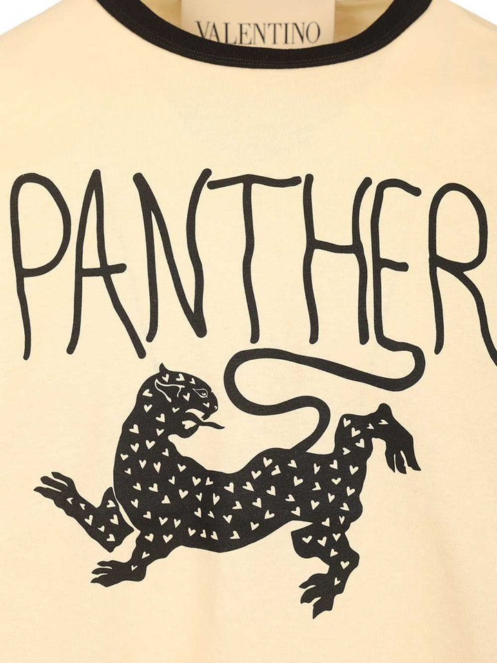 Valentino Garavani Panther T-Shirt - Beige | 15e1db3eb5f9afe397be6d0068a26c500acde4ff