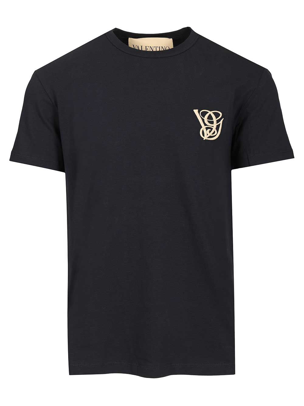 Valentino Garavani Cotton Jersey T-Shirt - Blue | 7e506df793c4c9b944068cc1bc2525cd6b36e9cd