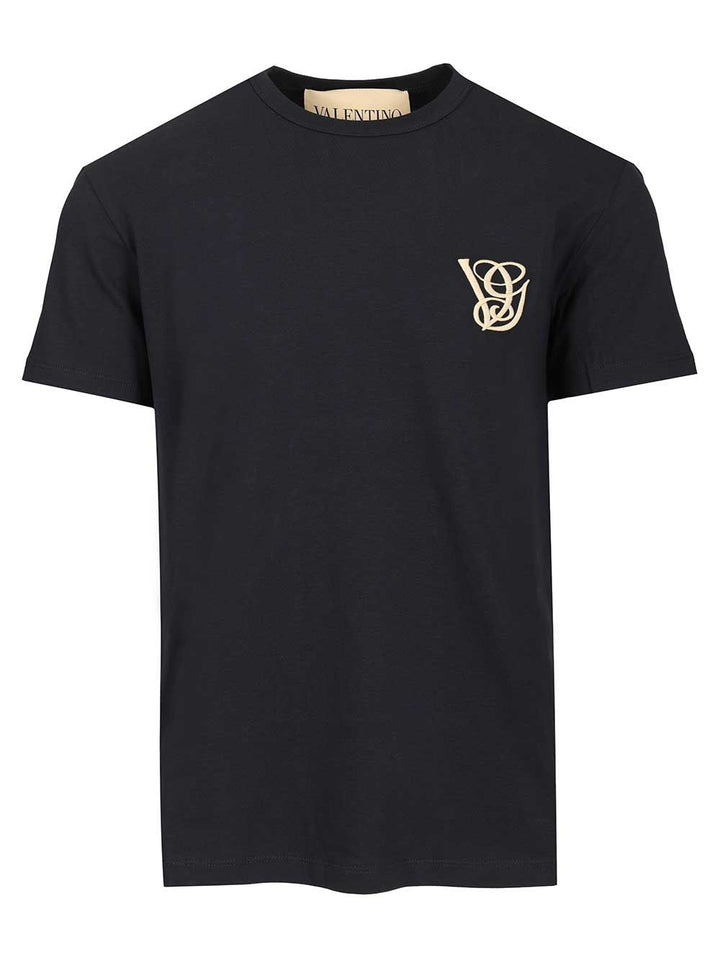 Valentino Garavani Cotton Jersey T-Shirt - Blue | 7e506df793c4c9b944068cc1bc2525cd6b36e9cd