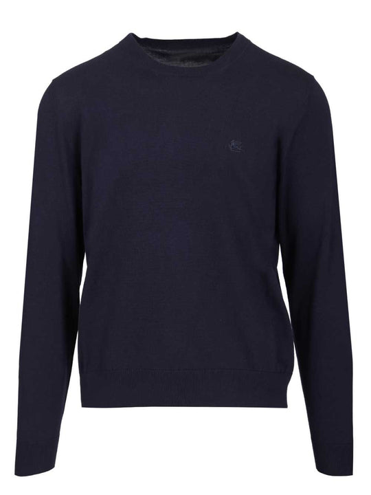 Cotton Sweater Knitwear Blue