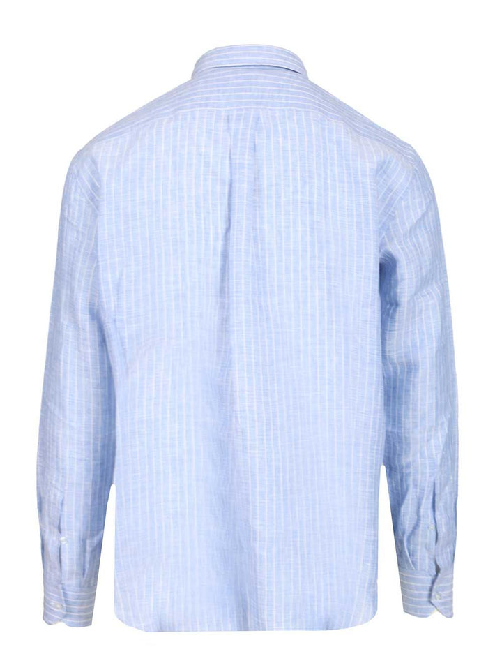 Etro Striped Linen Shirt Shirts - Light blue | 52a9ab45264c27cec1344e66ac9f3a49caf7de1d