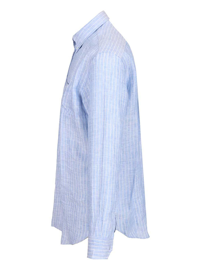 Etro Striped Linen Shirt Shirts - Light blue | 83e1af648a4d8941c1a7b3f390aa903b7ab7bb55
