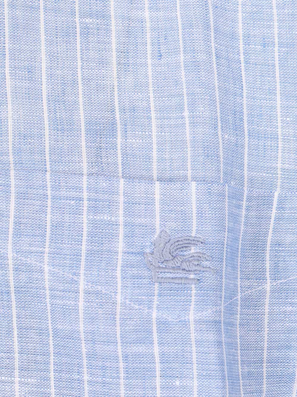 Etro Striped Linen Shirt Shirts - Light blue | 18b22492a9b80754810d913bbd636bc54ef7ffac