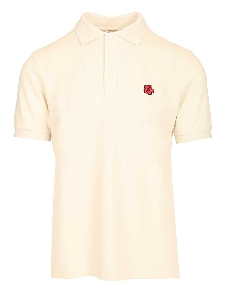 Kenzo Gots Boke Flower Embroidered Slim Polo Polo shirt - White | 97bb3cb67b82cbec916de209e3002870268a7cf3