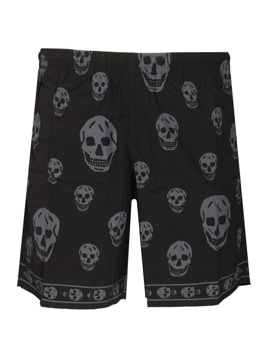 Swim Shorts With Skull Motif Trousers Black