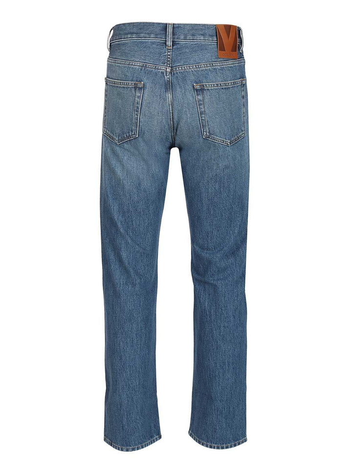 Valentino Garavani Straight Leg Jeans - Blue | ab4edc44a1aea82903d8aa2a772f59d614a869af