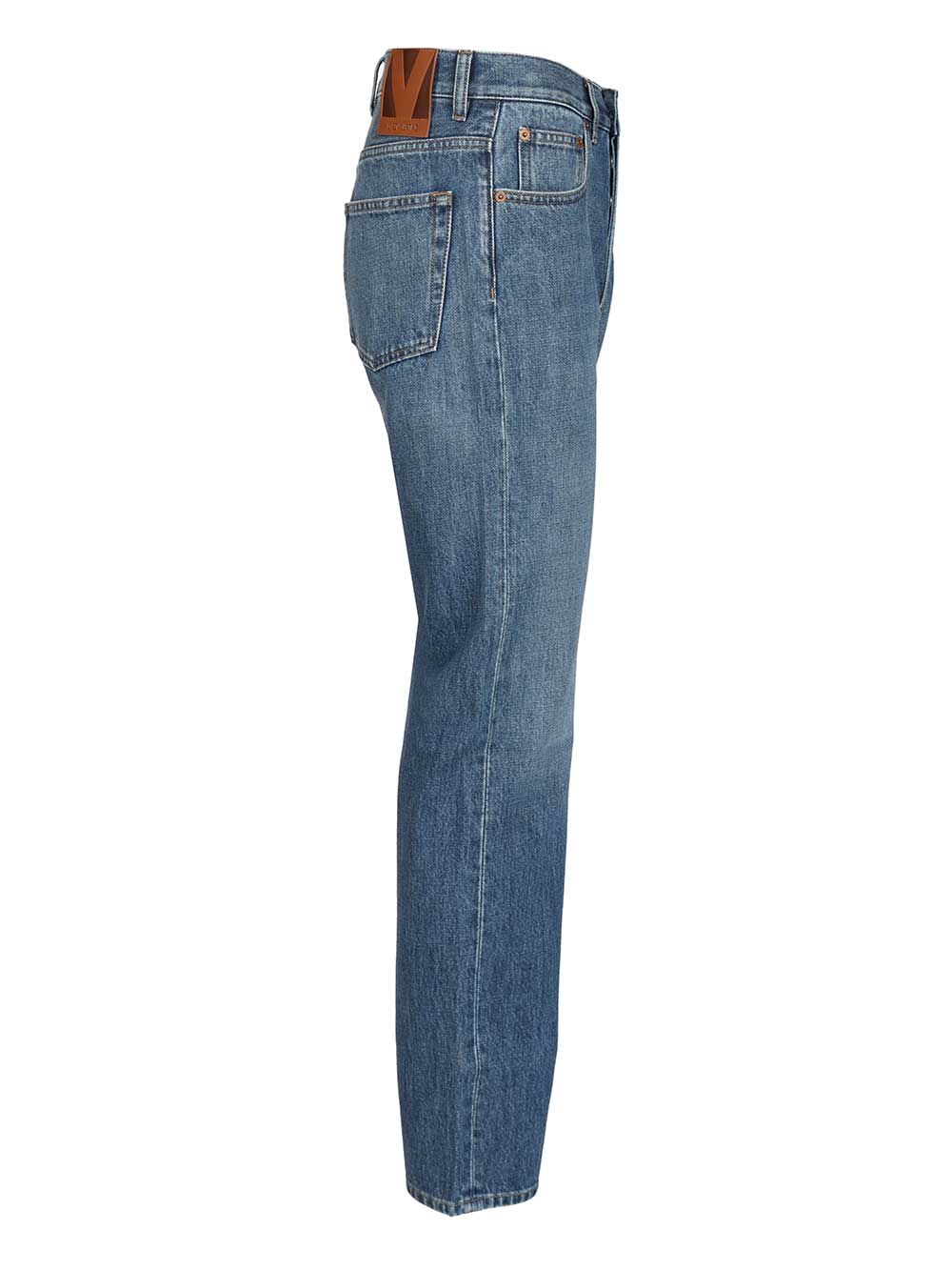 Valentino Garavani Straight Leg Jeans - Blue | 9f2533c9426c93010071505f53274cb74a06f39d