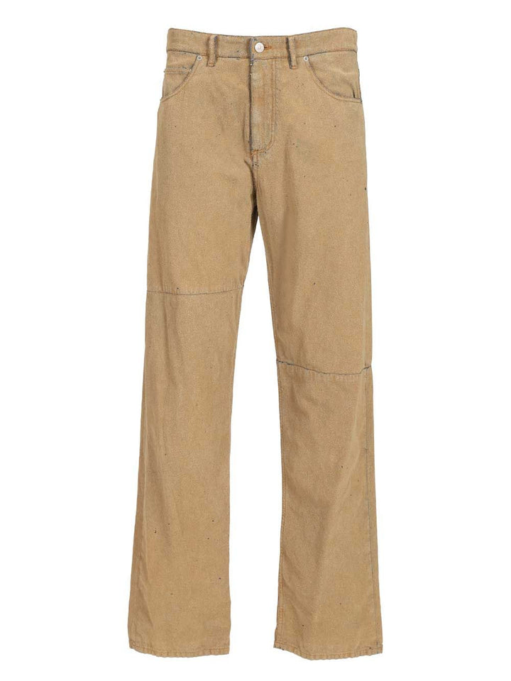 Mm6 Maison Margiela Pants 5 Pockets Jeans - Beige | 8a44a97d88f496b77677ed53ebb9c151b70e66b1
