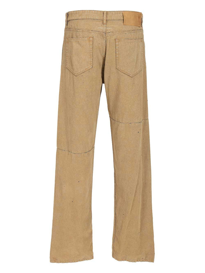 Mm6 Maison Margiela Pants 5 Pockets Jeans - Beige | 74a37456e513cde62aab4eeb9c04017b23b69fd0
