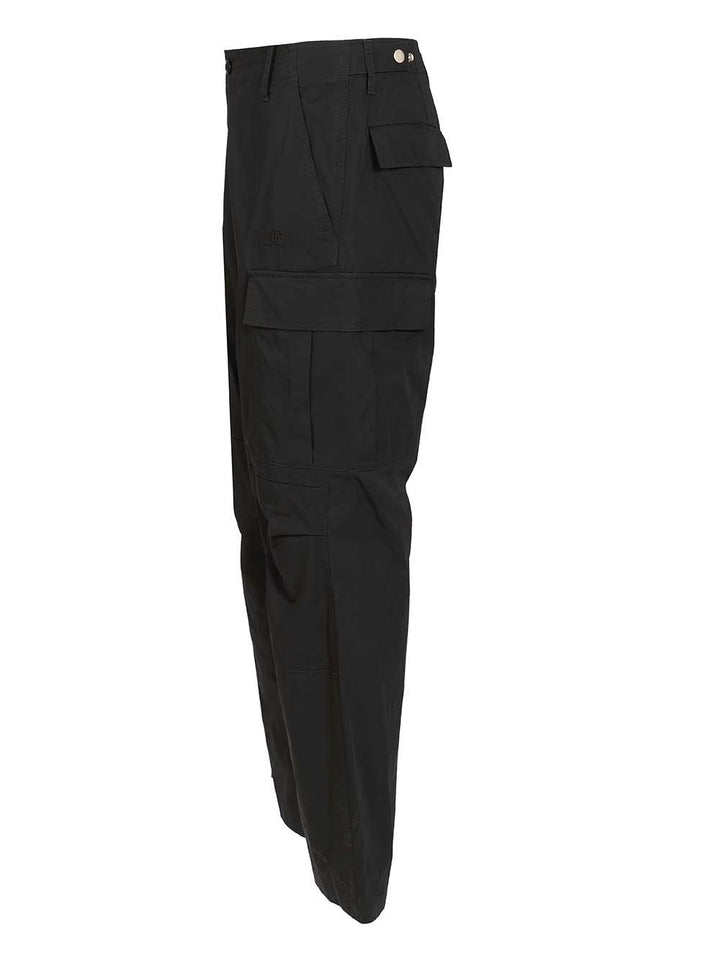 Mm6 Maison Margiela Cotton Cargo Pants Trousers - Black | 7d5bab6f83d0987df176767754803affaafbccc3