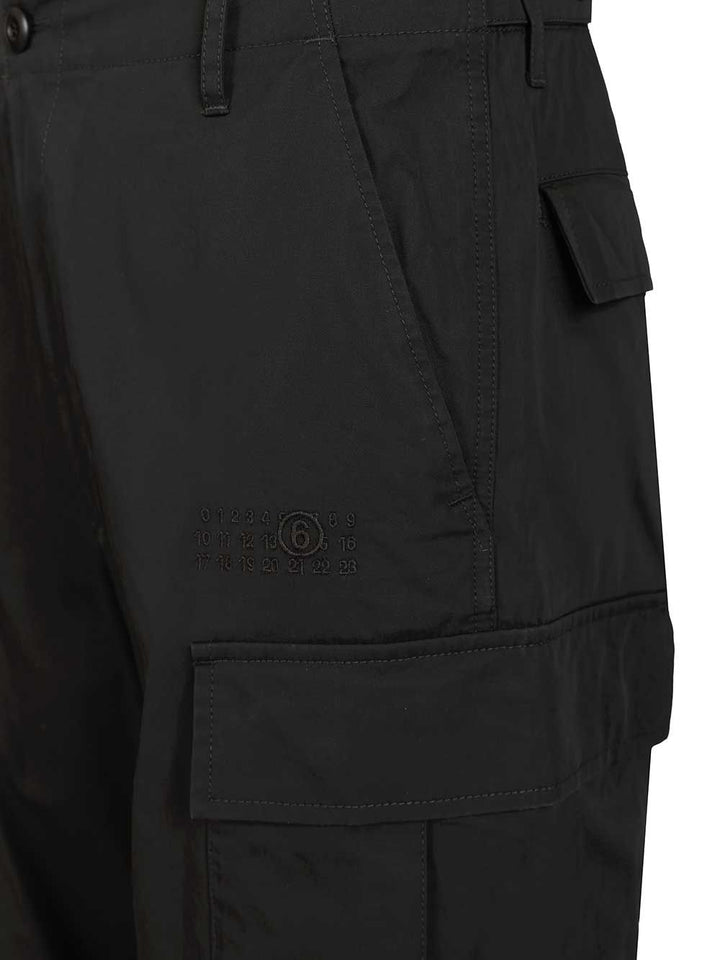 Mm6 Maison Margiela Cotton Cargo Pants Trousers - Black | b3548d642d078e0b5e31e9994007ddc4bf47c584