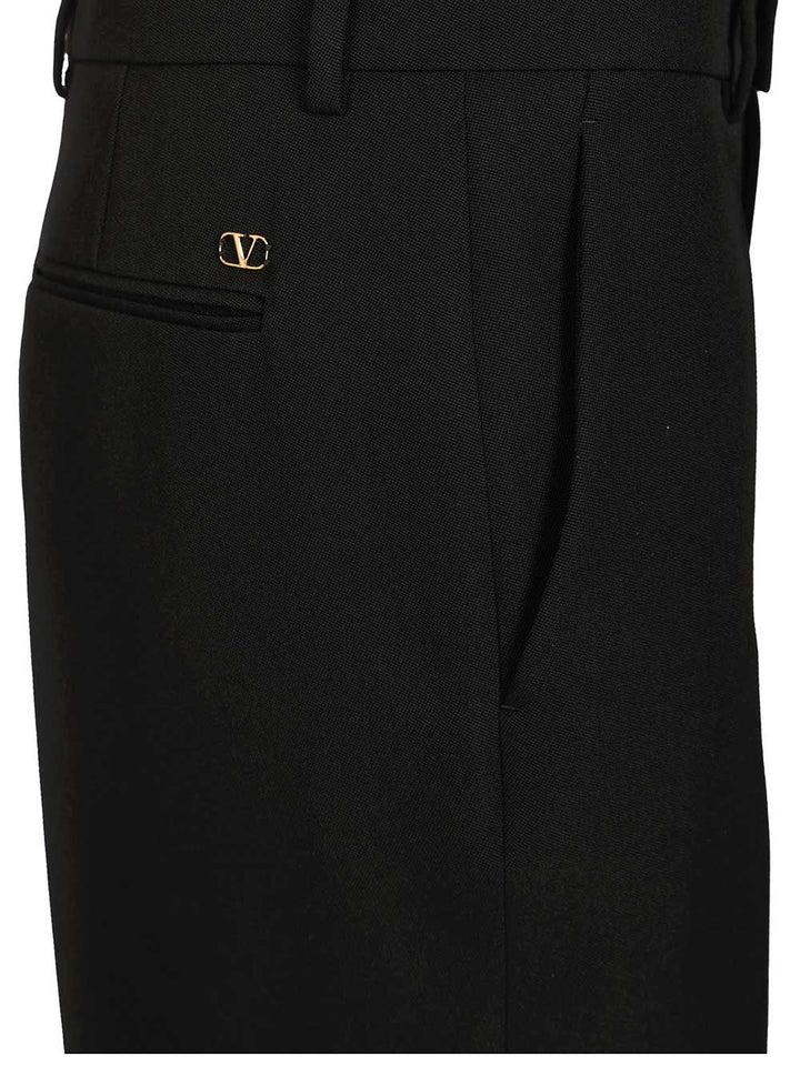 Valentino Garavani Formal Wool Trousers - Black | 3d8a5b4c98476a04eecc91b53a2b0d12373a1d36