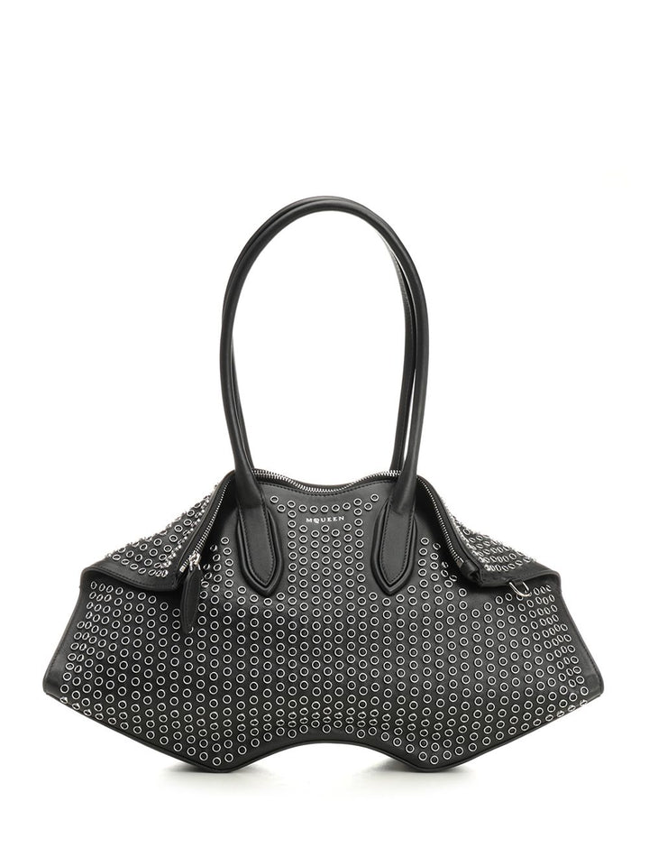 Mcqueen Manta Shoulder Bags - Black | cb7a5101b20b2d3e8240471c570652eb9715e0c5
