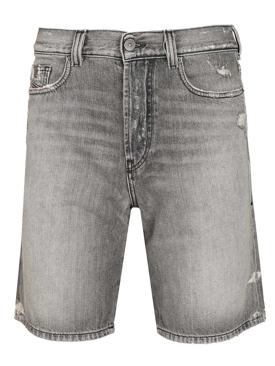Denim Shorts Trousers Grey