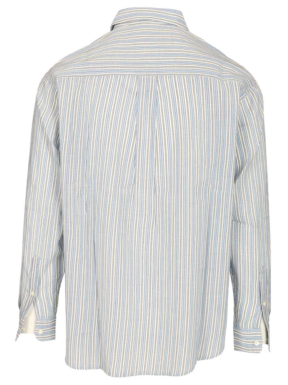 Marant Cybilio Waffle Striped Shirt Shirts - Blue | c9a0c1a6f1866a2042aea6e6b6c05926414f999d