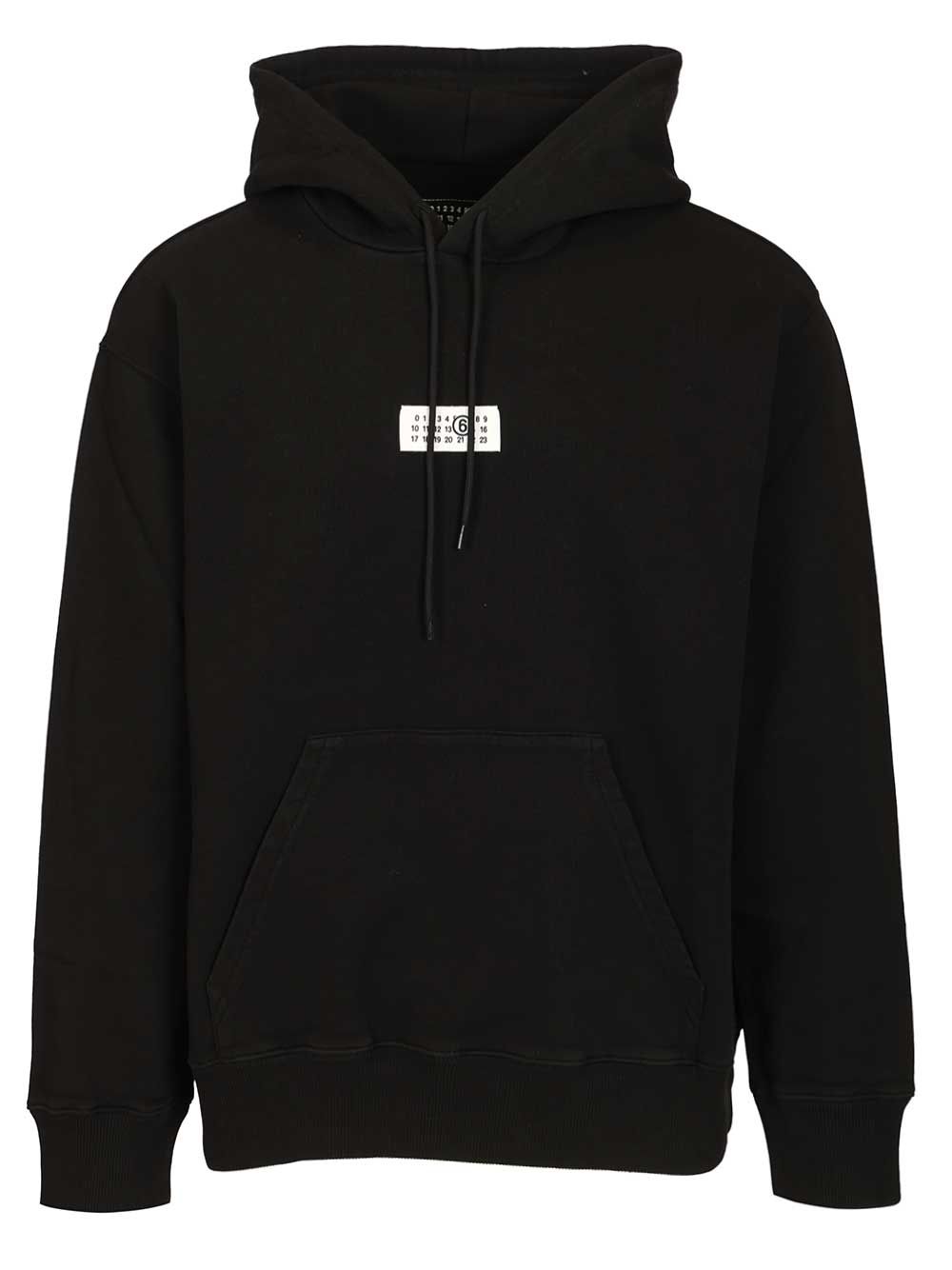 Mm6 Maison Margiela Numeric Hoodie Sweatshirts - Black | 58b1c4cad7e3db96fa72923a28ee7f54fa97794c