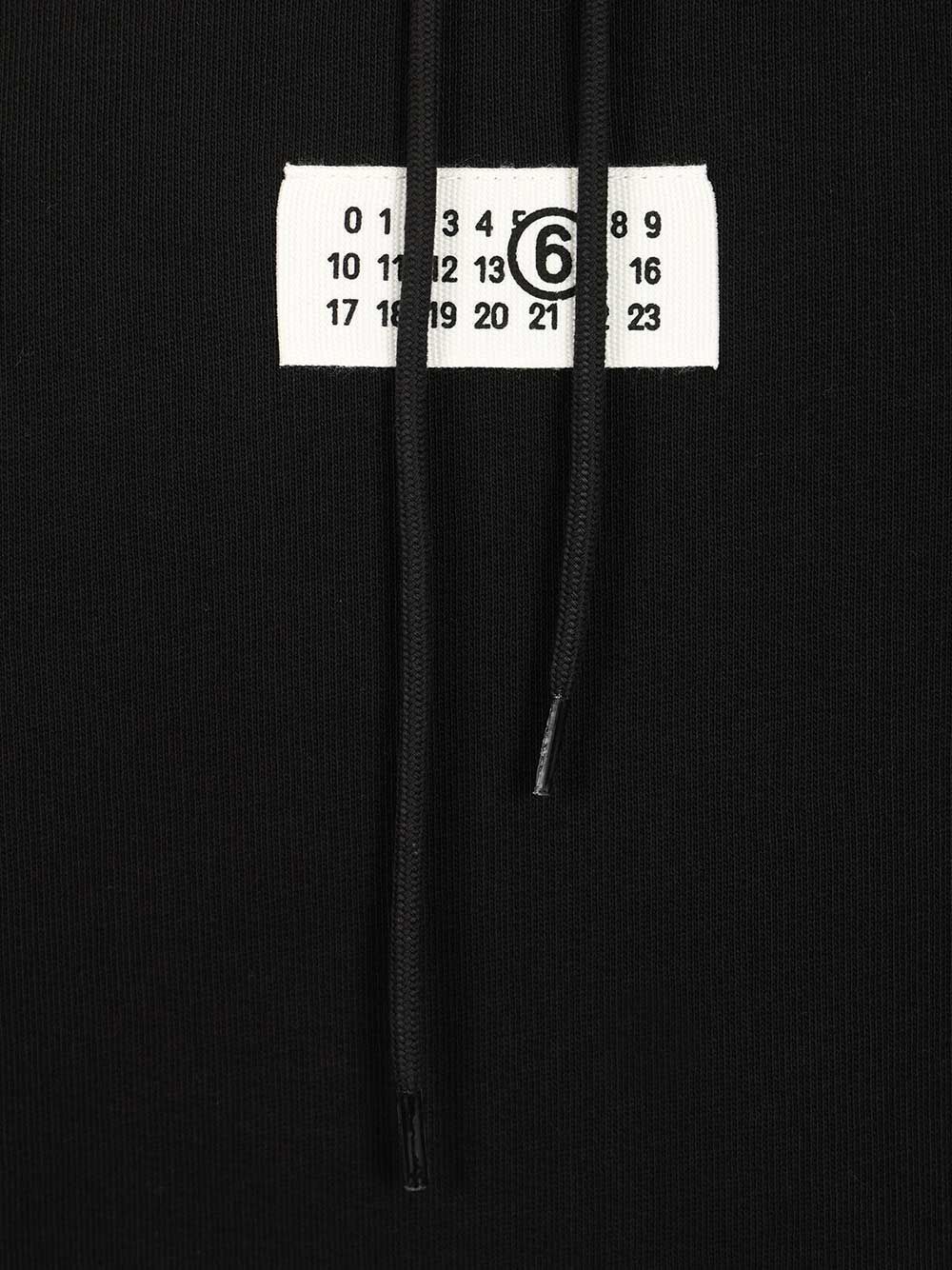 Mm6 Maison Margiela Numeric Hoodie Sweatshirts - Black | 5d12c1b0ea012f50a2c6146d9c315435af15539d