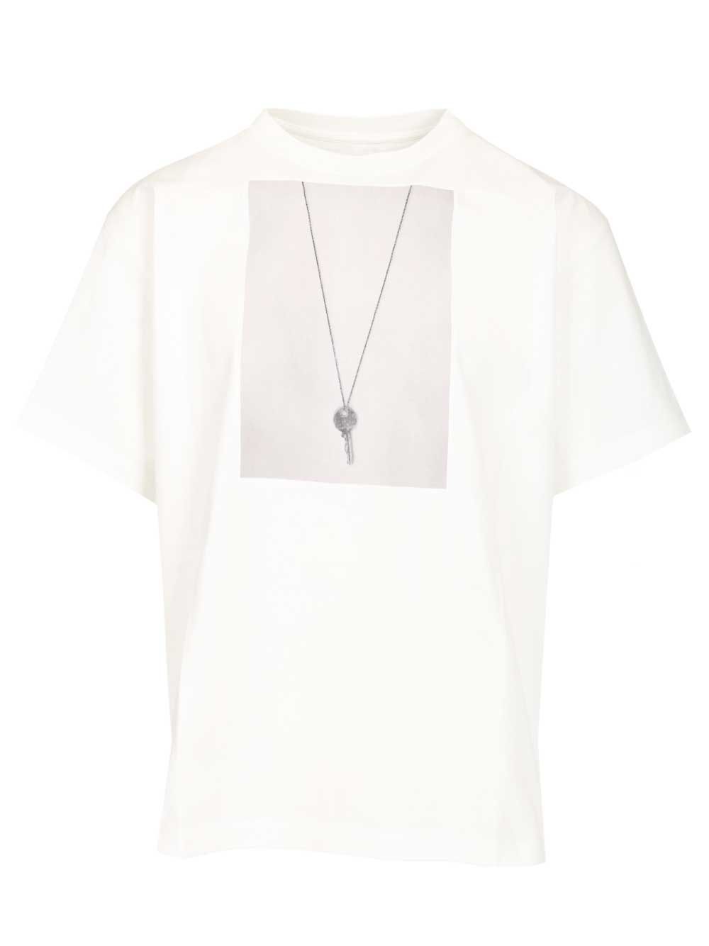Mm6 Maison Margiela Necklace Trompe L'oeil Graphic T-Shirt - White | 5f7899418e99e8c49dfe45b68a4d9cdccede6c7d