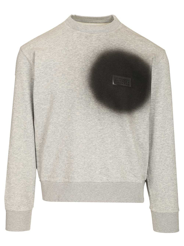 Mm6 Maison Margiela Spray Print Sweatshirt Sweatshirts - Grey | 88dd44d73c875b0a5498d64135664707b49c6a5f