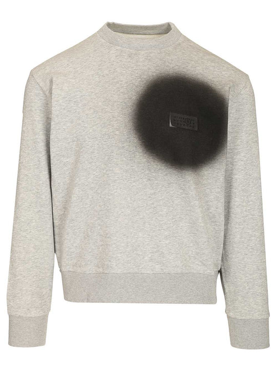 Spray Print Sweatshirt Sweatshirts Grey