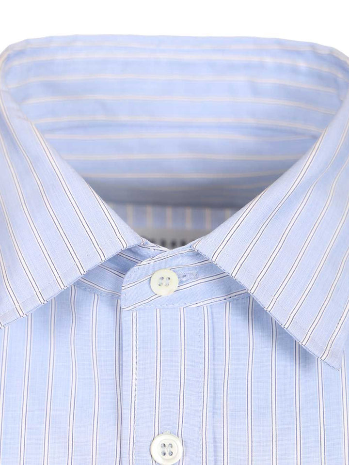 Maison Margiela Tailored Striped Cotton Shirt Shirts - Blue | b96c45d3acefb01c94670a6be12391685bb72d4e