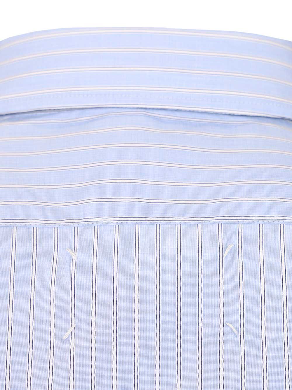 Maison Margiela Tailored Striped Cotton Shirt Shirts - Blue | c12781e74757a87bba22901f8caaac5a3e21d6f6