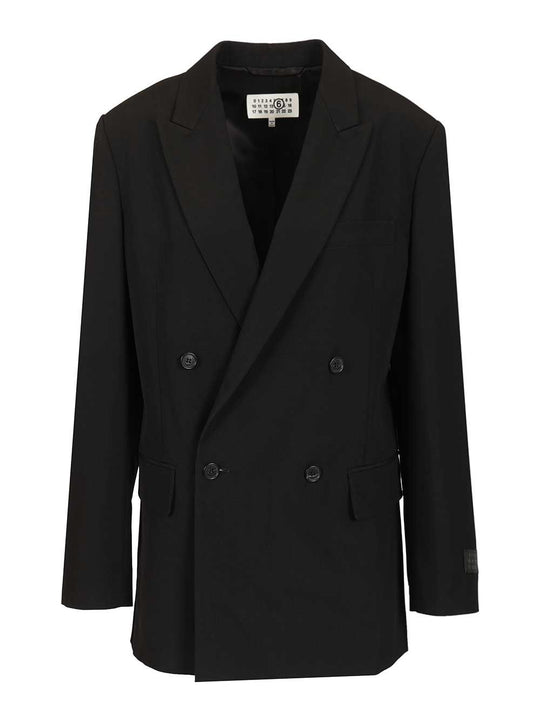 Double-Breasted Blazer Jackets Black