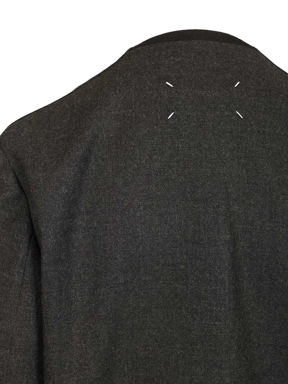 Maison Margiela Minimal Wool Jacket Jackets - Grey | 79de3e5d954968634888e594bfd287b478e6878a