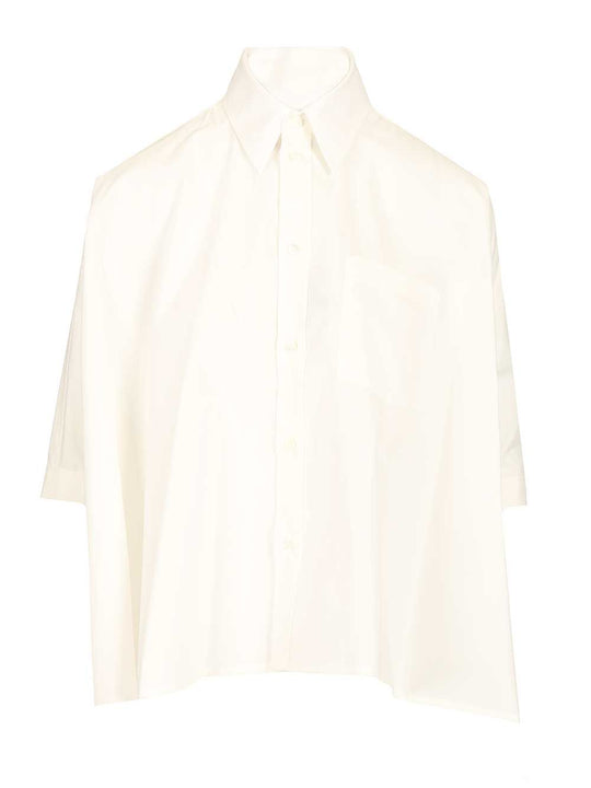 Cropped Shirt Shirts White