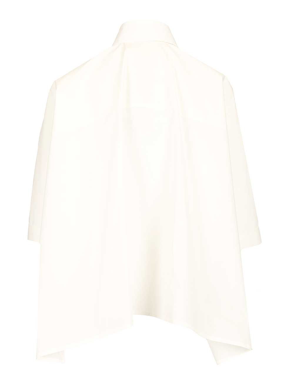 Mm6 Maison Margiela Cropped Shirt Shirts - White | 24ab80c0b1963b32ea2bd2aa60b13ae64e79c542