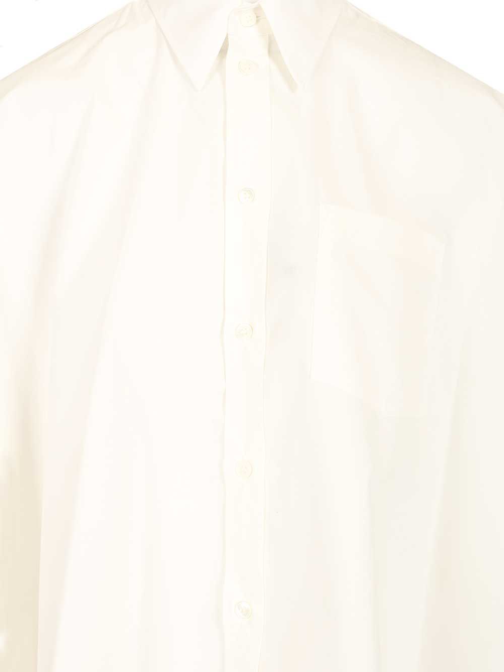 Mm6 Maison Margiela Cropped Shirt Shirts - White | c5c316a8ba1a488ae9602c3bf8596e57d64c62d2