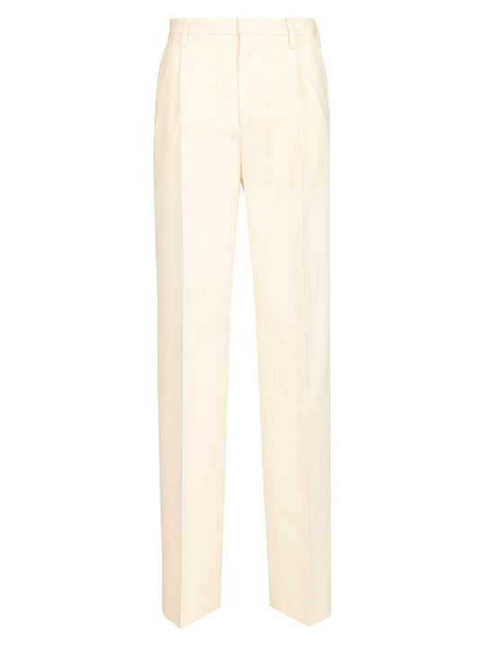 Tapered Leg Trousers Beige