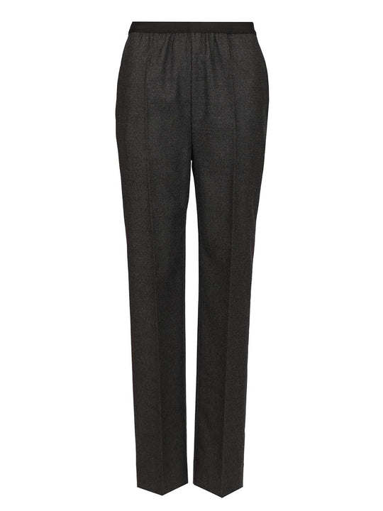 Straight Wool Trousers Grey