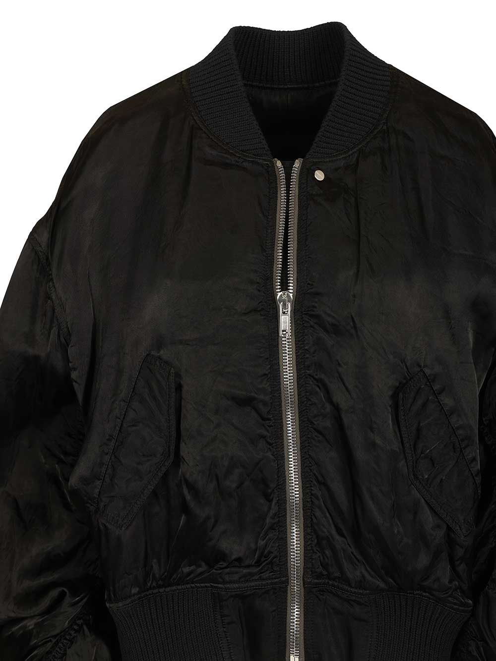 Rick Owens Secchia Flight Bomber Jacket Jackets - Black | d45d38607c6101b929497697b1d8d06cc62f22e3