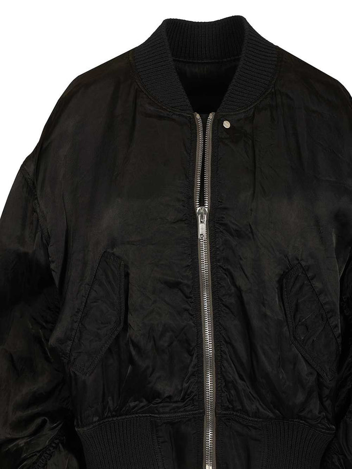 Rick Owens Secchia Flight Bomber Jacket Jackets - Black | d45d38607c6101b929497697b1d8d06cc62f22e3