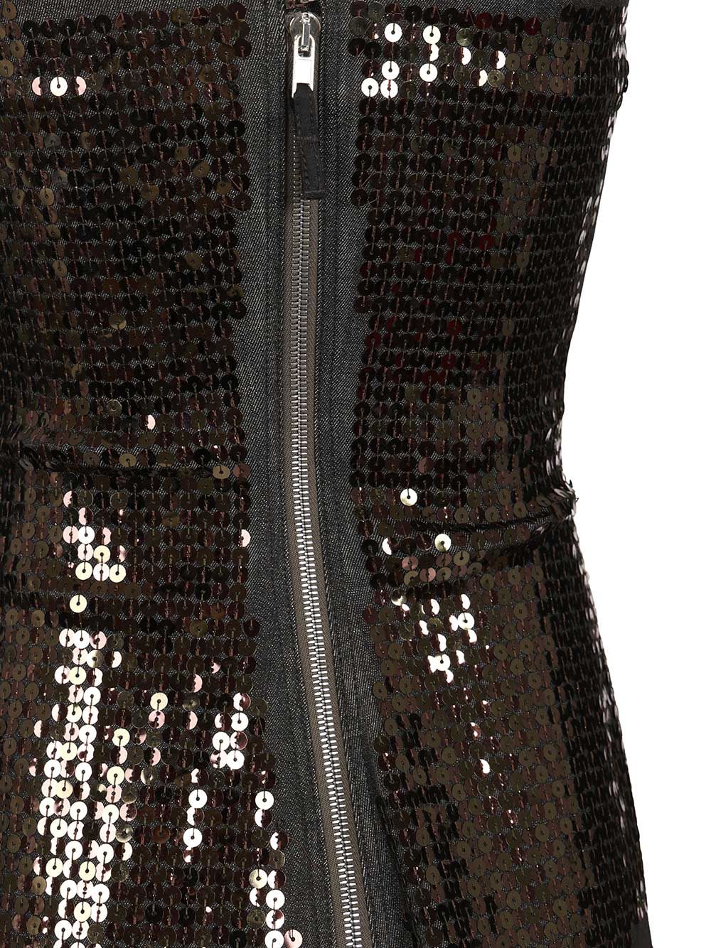 Rick Owens Denim Bustier Top With Sequins Tops - Black | 88b584fe740d0e7fcd5b22472b906c45b6ff3096