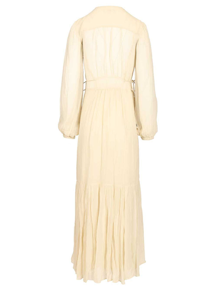 Marant Etoile Briane Long Dress Dresses - Beige | e09237dfae9bb2da08f8651ffacad81c6d8b45ef