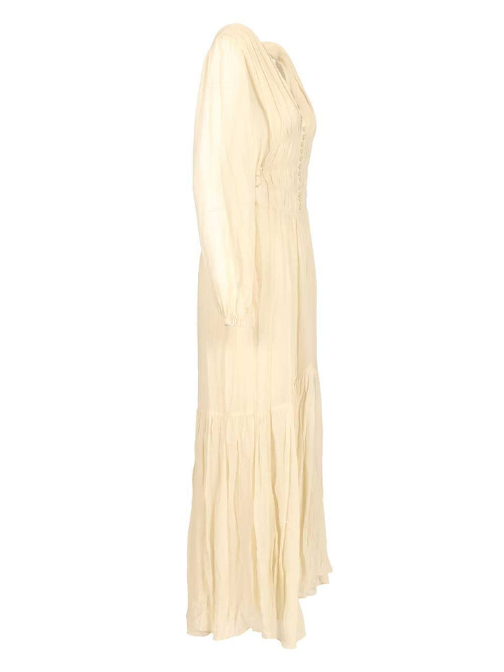 Marant Etoile Briane Long Dress Dresses - Beige | 166b428344936ad0c523ac9eff0348a3a57bc571