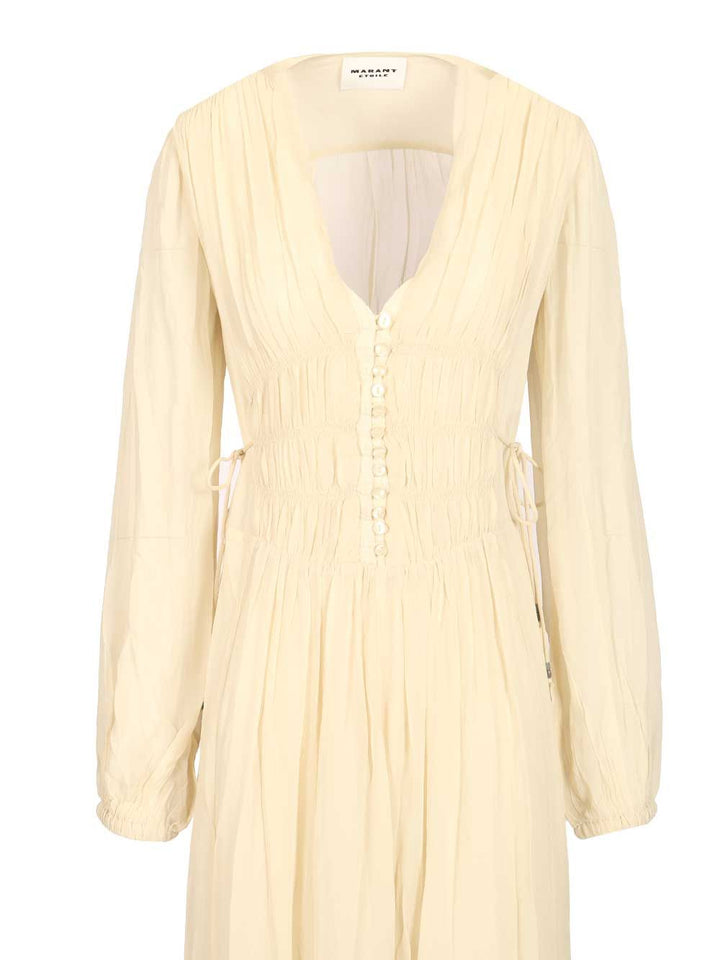 Marant Etoile Briane Long Dress Dresses - Beige | ef8cd1446371b7a9f4c08e43efd75b1a701dc172