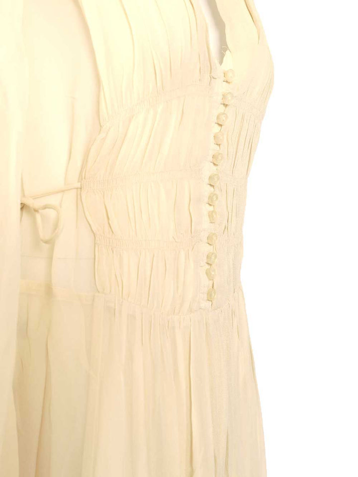 Marant Etoile Briane Long Dress Dresses - Beige | 51e45b0aac46cd3e6b4f1f74633ff9bce2b80e62