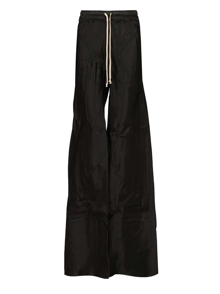 Rick Owens Wide Leg  With A Glossy Finish Trousers - Black | 58b42b330be1844e8fa40b10d1e06146c745fa55