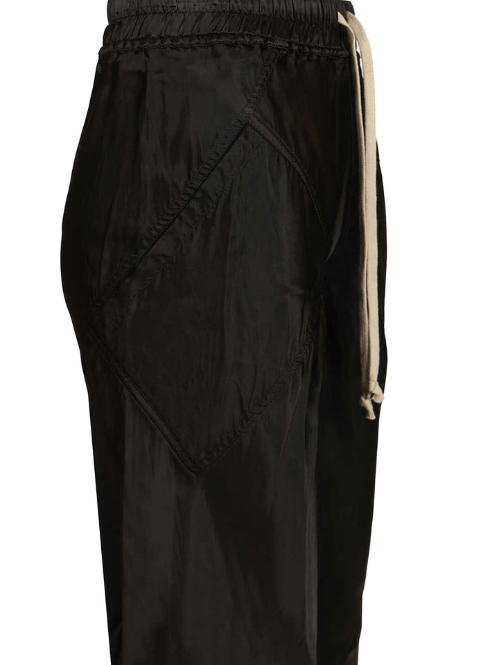 Rick Owens Wide Leg  With A Glossy Finish Trousers - Black | 5a5930b03d32b70cee4049b36201eb965a0fc6ab